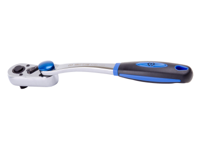 Трещотка 1/2, 300 мм, 72 зубца, флажковая с кнопкой и поворотная муфта king tony 4780-12g