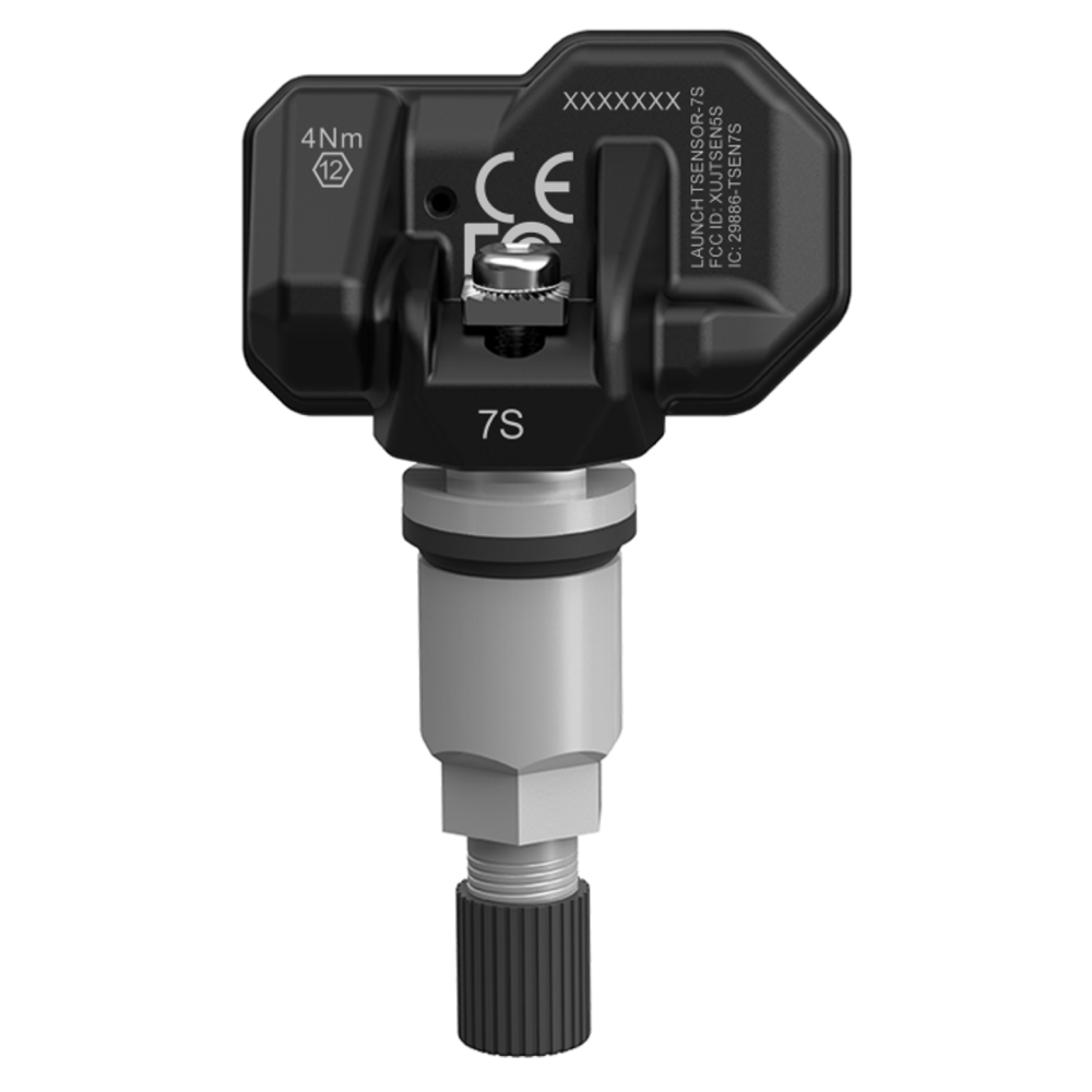 Датчик TPMS Launch TSENSOR-07S, 433МГц + 315МГц, зажимной, программ., универсальный, металл., серебр